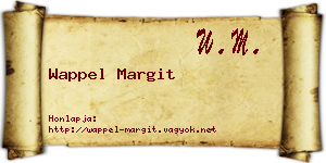 Wappel Margit névjegykártya